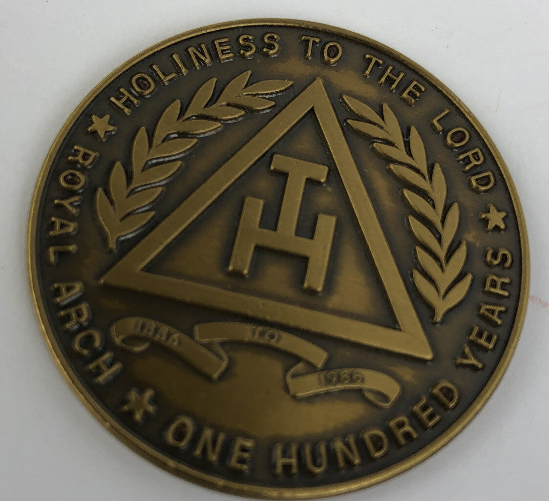 York Rite Freemasonry 100 years Riverside California coin medal set of 2 Masonic commemorative collectible