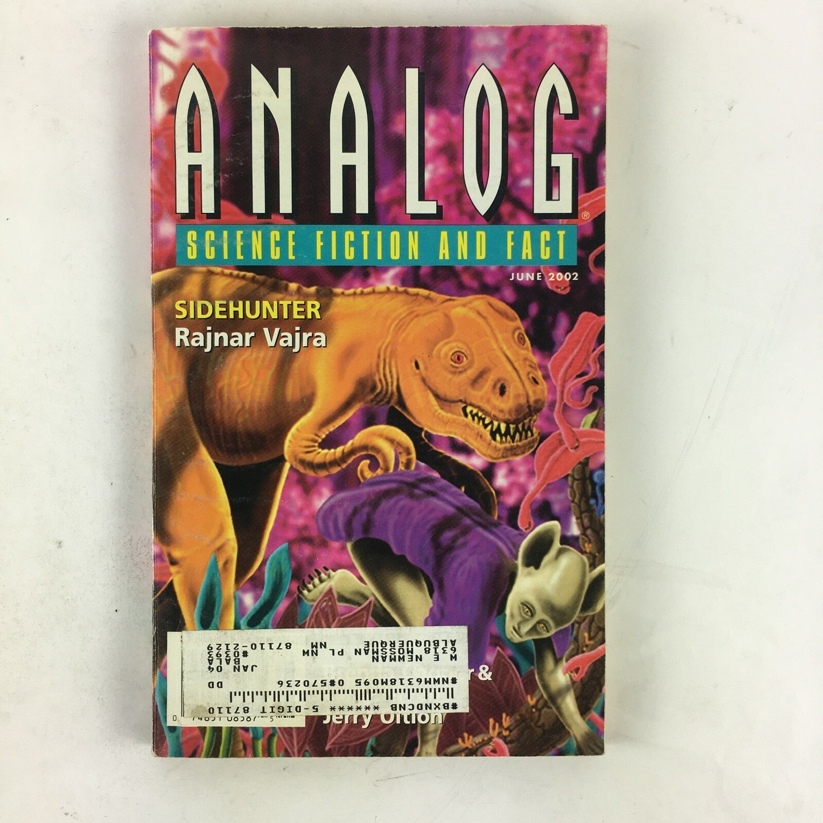 June 2002 Analog Science Fiction Fact Magazine Sidehunter Rajnar Vajra