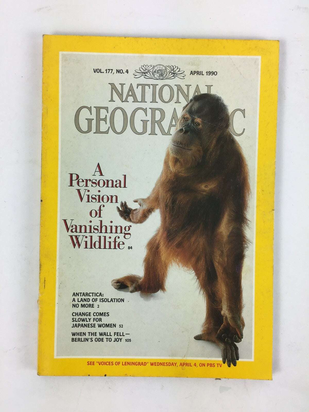 April 1990 National Geographic Magazine A Personal Vision of Vanishing Wildlife