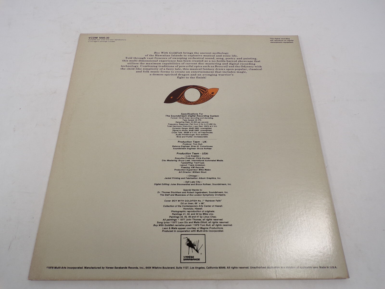 Boy With Goldfish Lee Holdridge The London Symphony Orchestra Vinyl Record