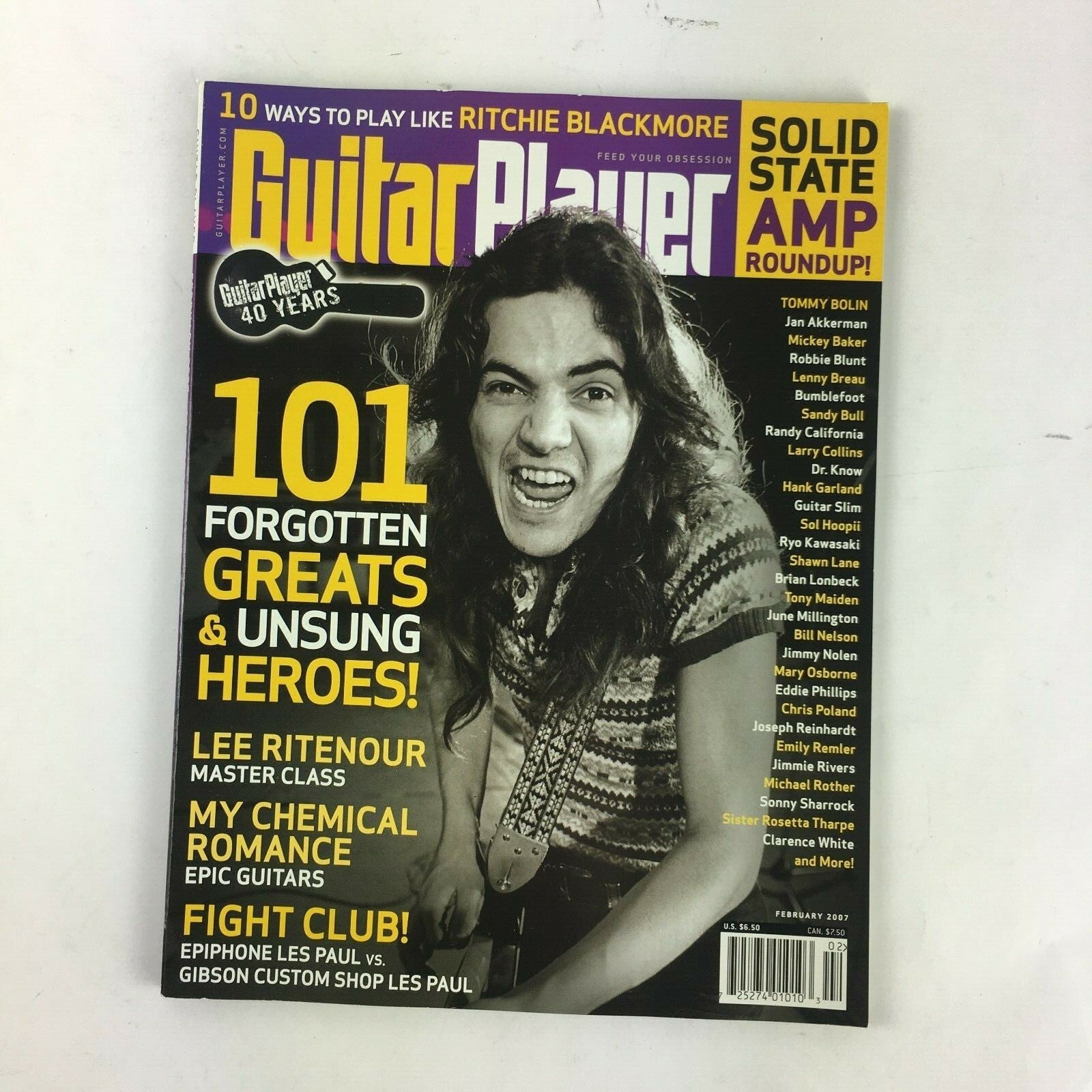 February 2007 Guitar Player Magazine 101 Forgotten Greats Unsung Heroes! Tommy