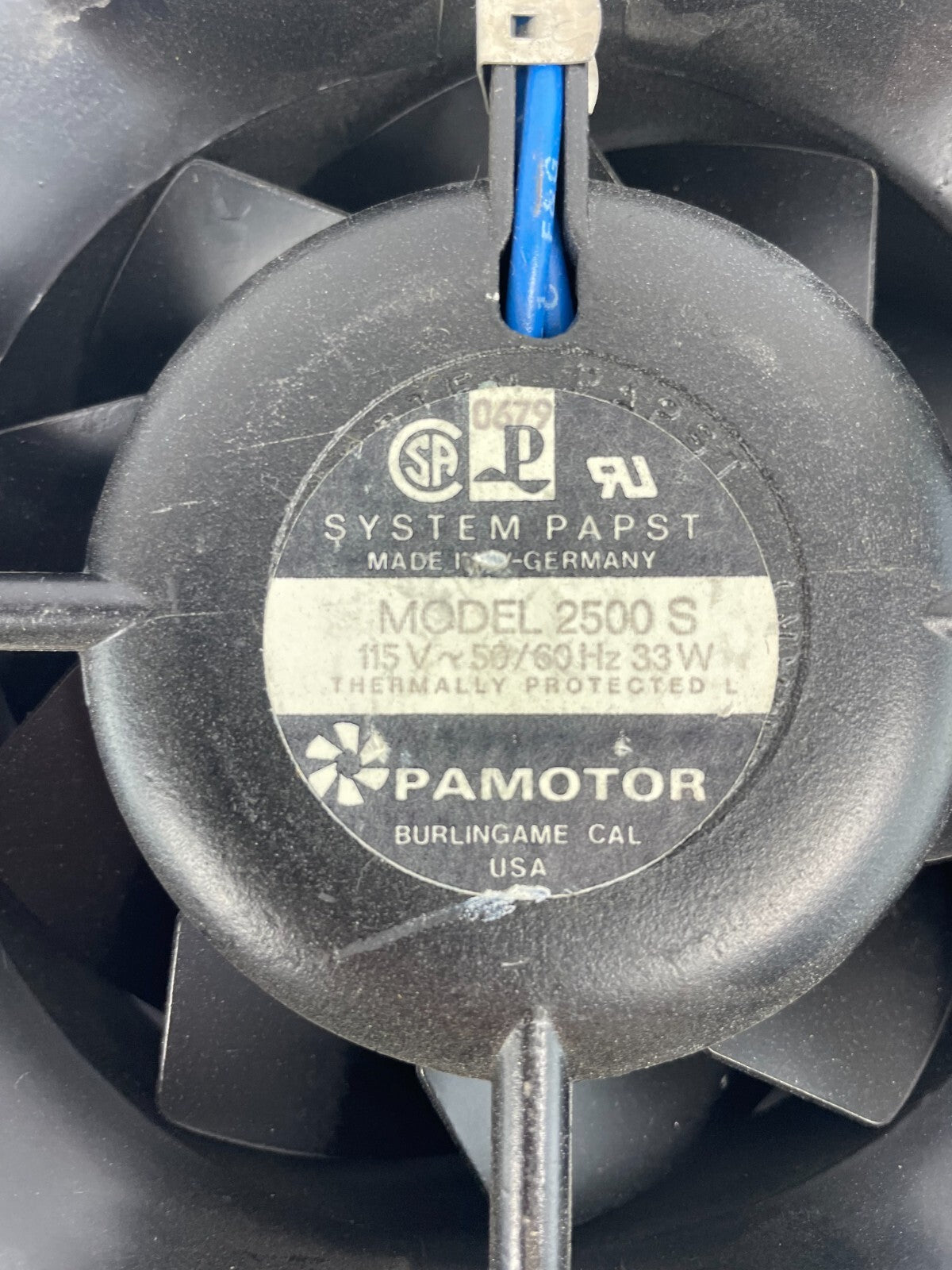 System Papst 2500S Pamotor DC12V 2 - Wire CPU Cooling Fan