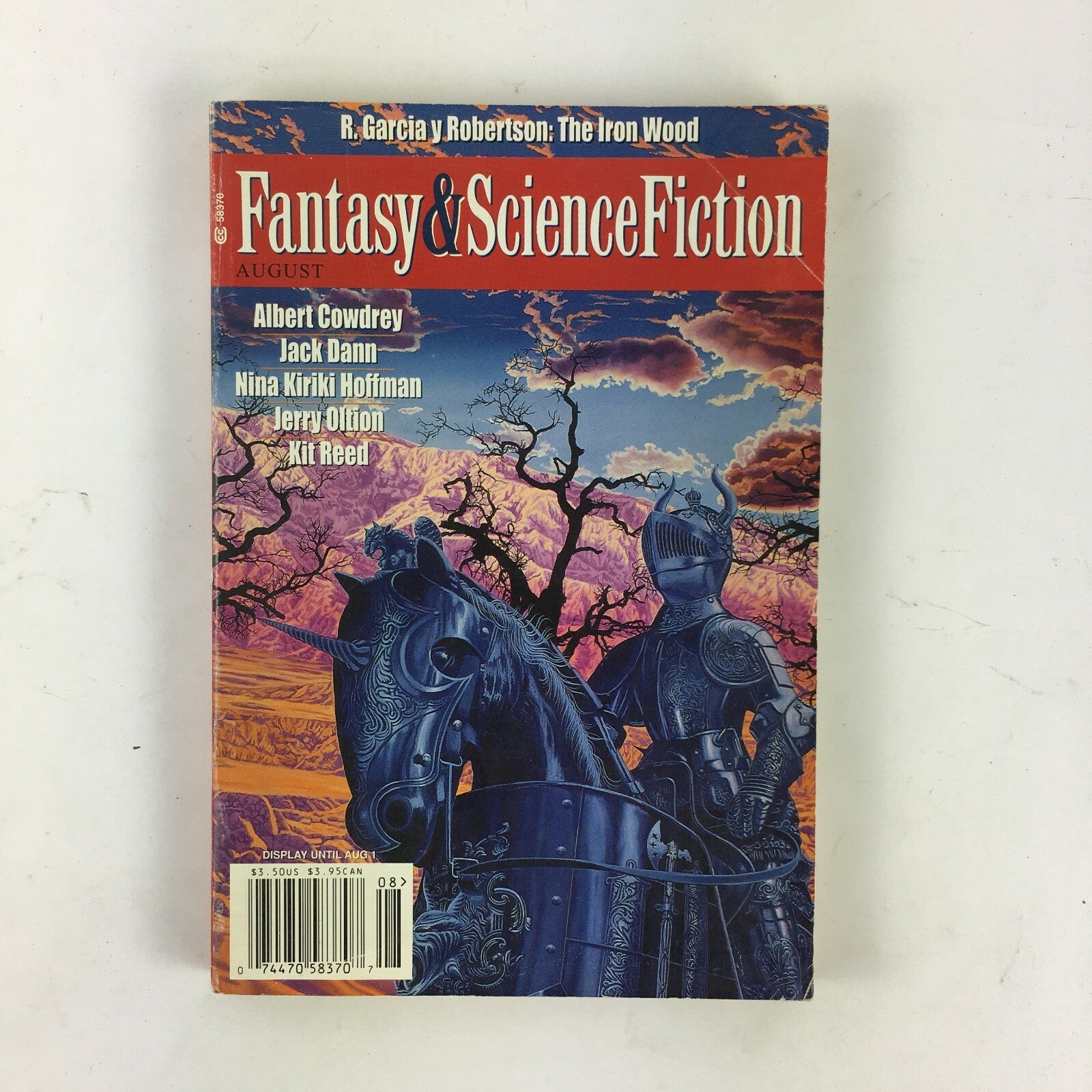 August Fantasy&Science Fiction Magazine Albert Cowdrey Jack Dann Jerry Oltion