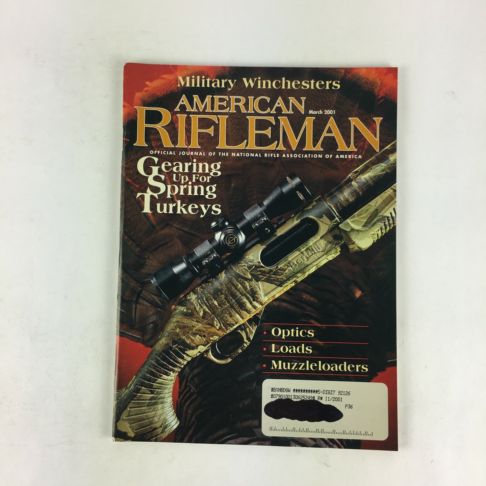 March 2001 American Rifleman Magazine Gearing Up For Spring Turkeys Optics Loads