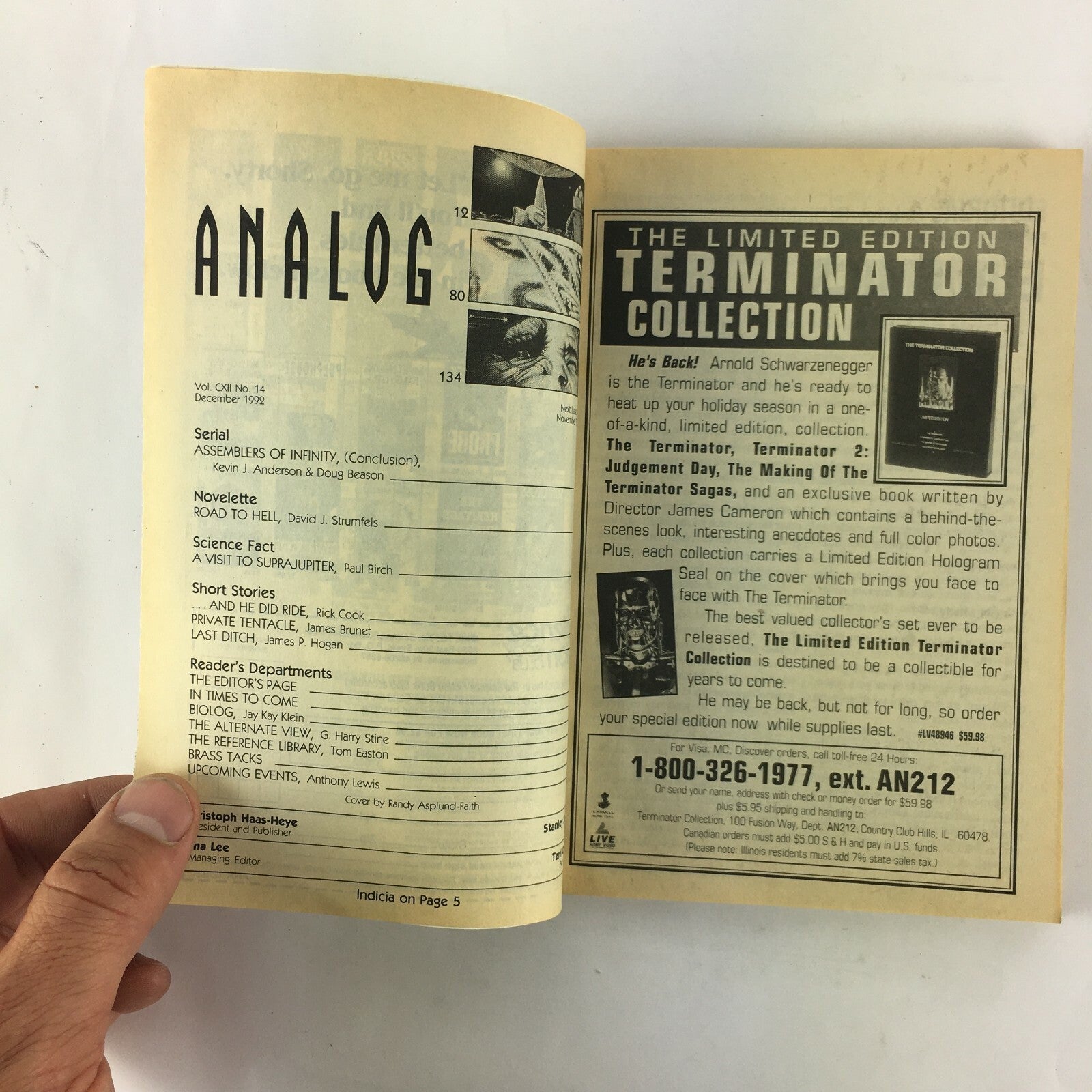December 1992 Analog Science Fiction Fact Magazine Kevin J.Anderson Doug Beason
