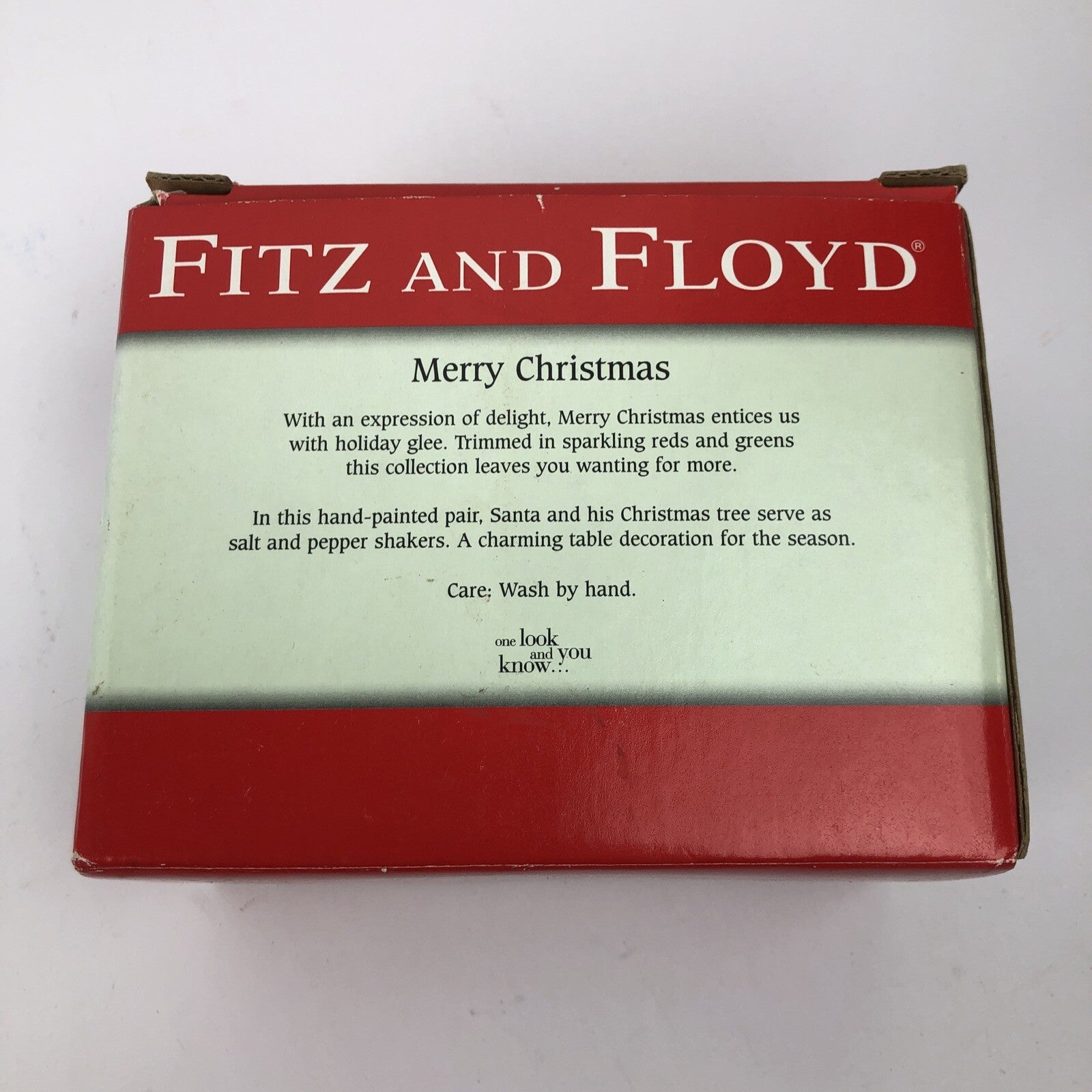 Fitz & Santa Starring Christmas Tree Salt & Pepper Shaker Set Very Rare New LOOK