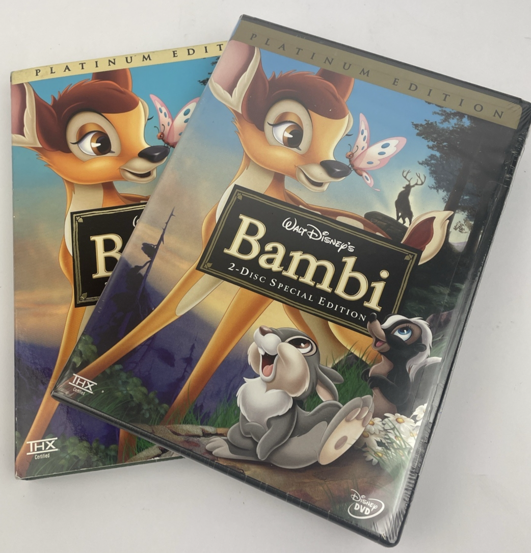 BAMBI - Walt Disney 2 DISC SET PLATINUM EDITION W/ Slipcover DVD NEW/SEALED