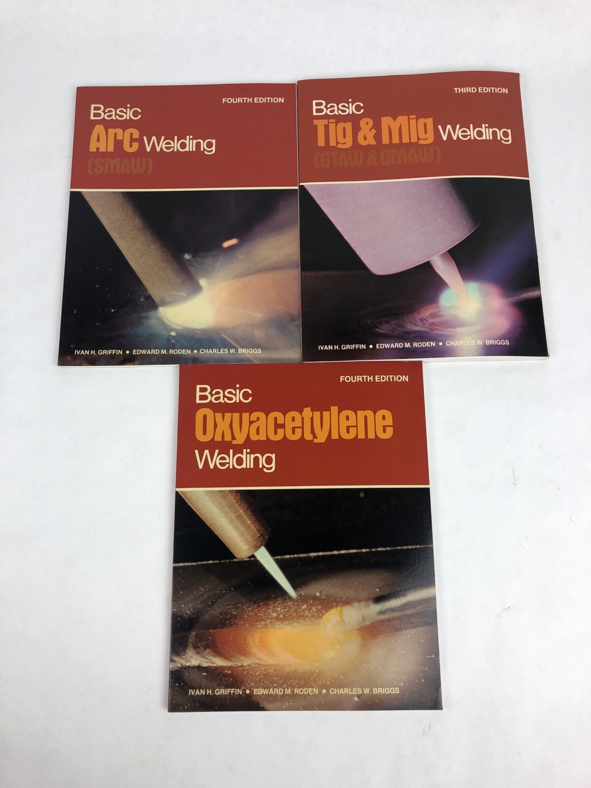 Griffin Roden Briggs Lot Of 3 Welding Books Arc Tig Mig Oxyacetylene - Rare