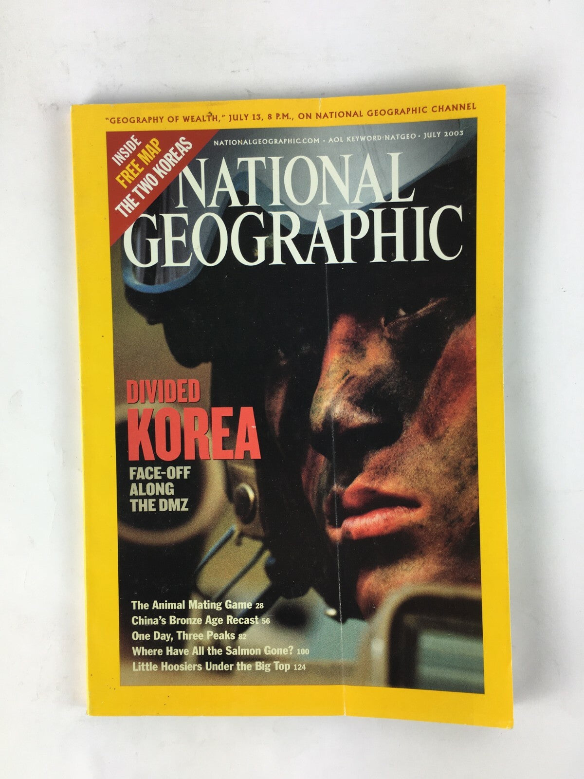 July 2003 National Geographic Magazine Divided Korea Face Off Along The DMZ