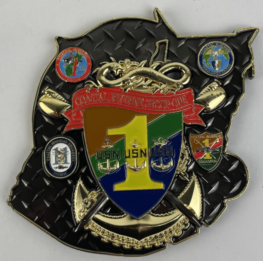 U.S Navy USN Coastal Riverine Group 1 CGR-1 Chief's Mess Military Challenge Coin