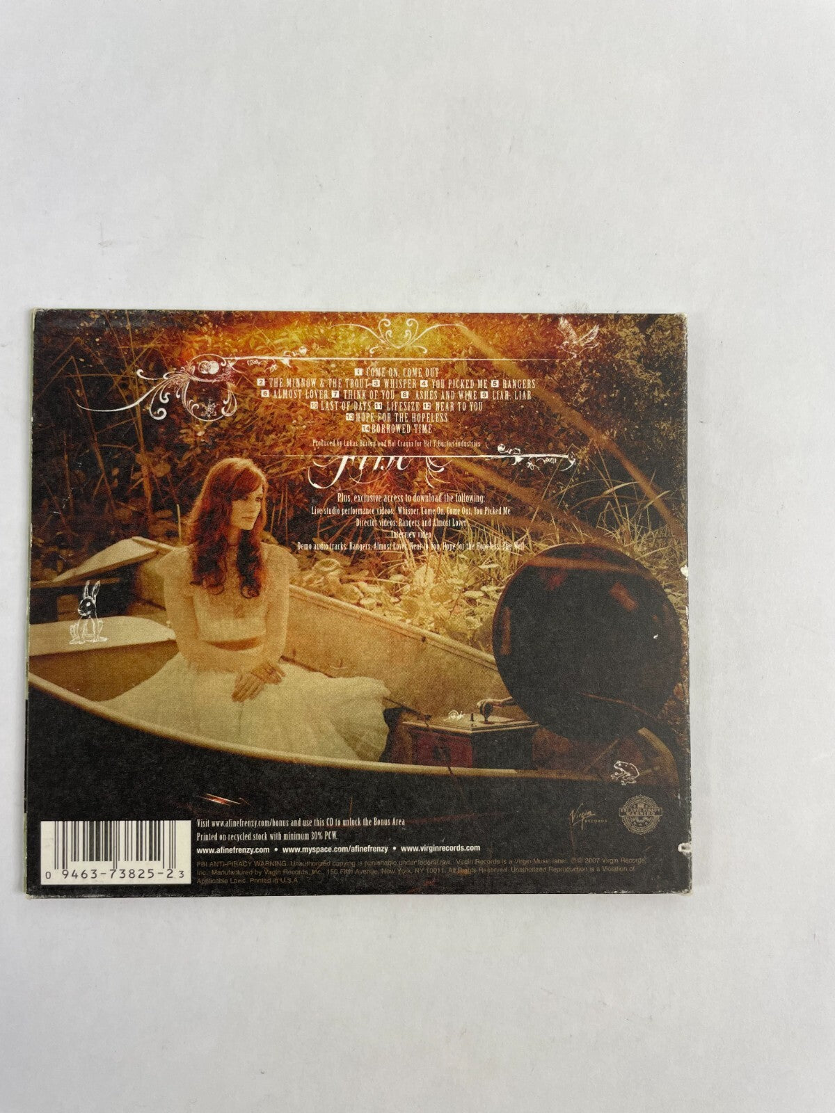 A Fine Frenzy One Cell In The Sea Come On, Come Out The Minnow & The Trout CD#72