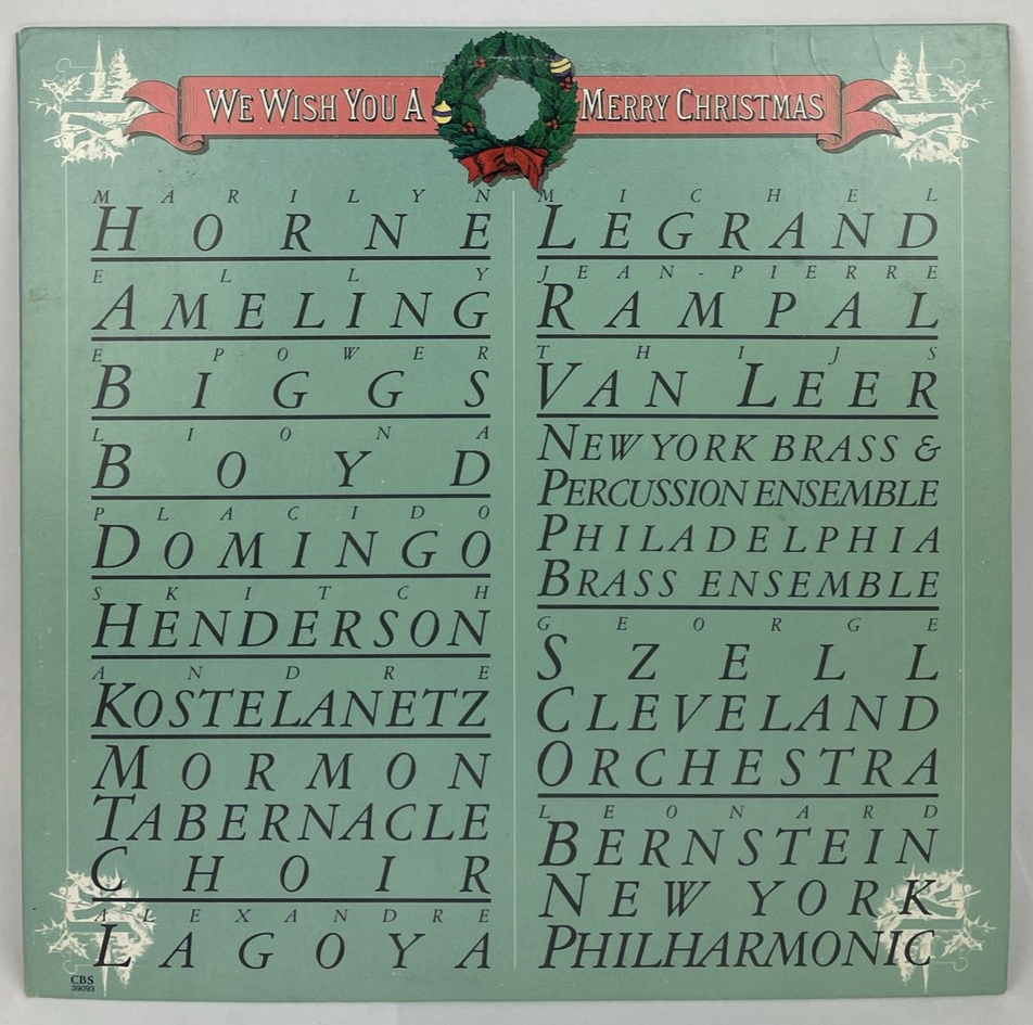 Various – We Wish You A Merry Christmas - 1985 - CBS FM 39093 Vinyl LP Record