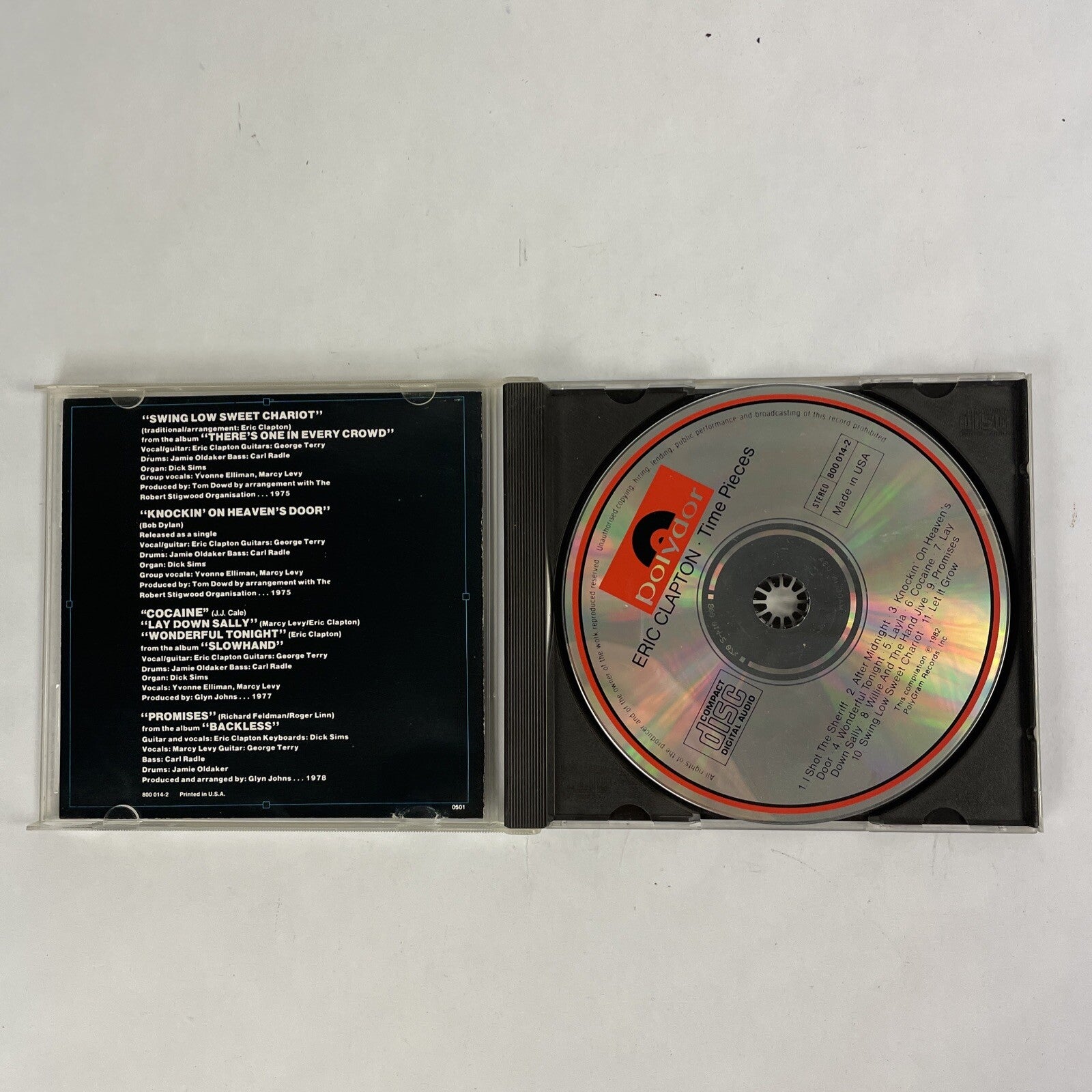 ERIC CLAPTON - Timepieces /The Best Of Eric Clapton CD #17