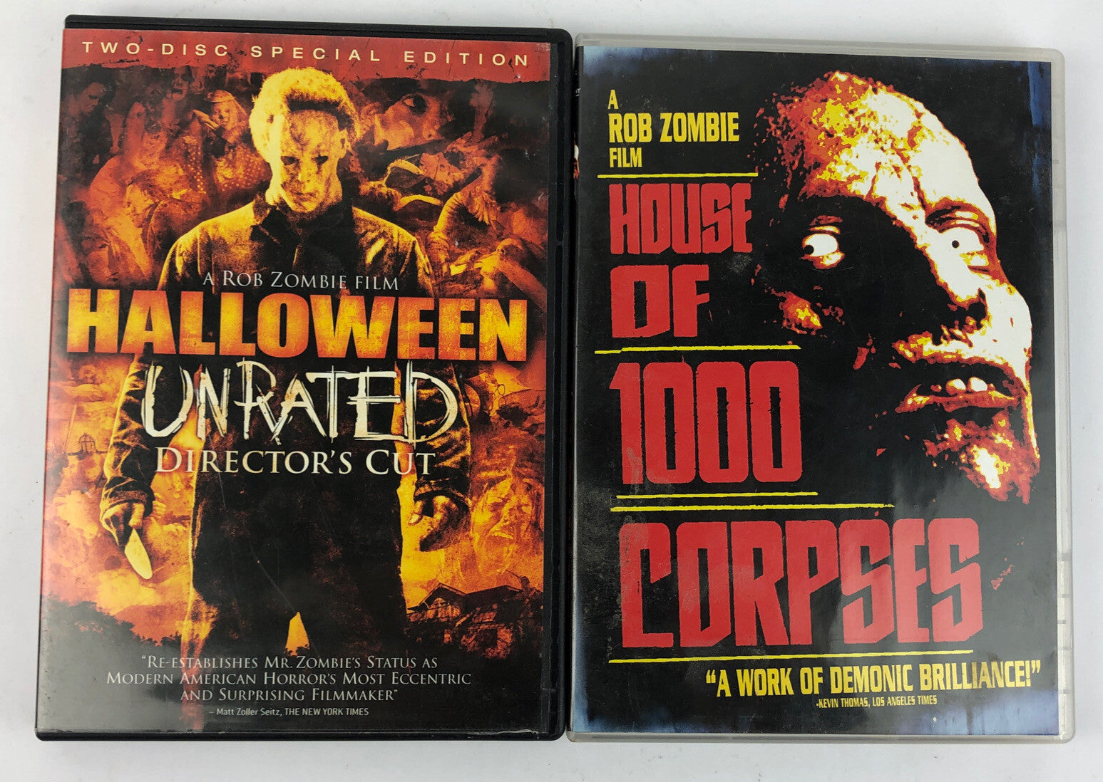 2 x Rob Zombie DVD Movie Collection. Halloween, House of 1000 Corpses * VGC *