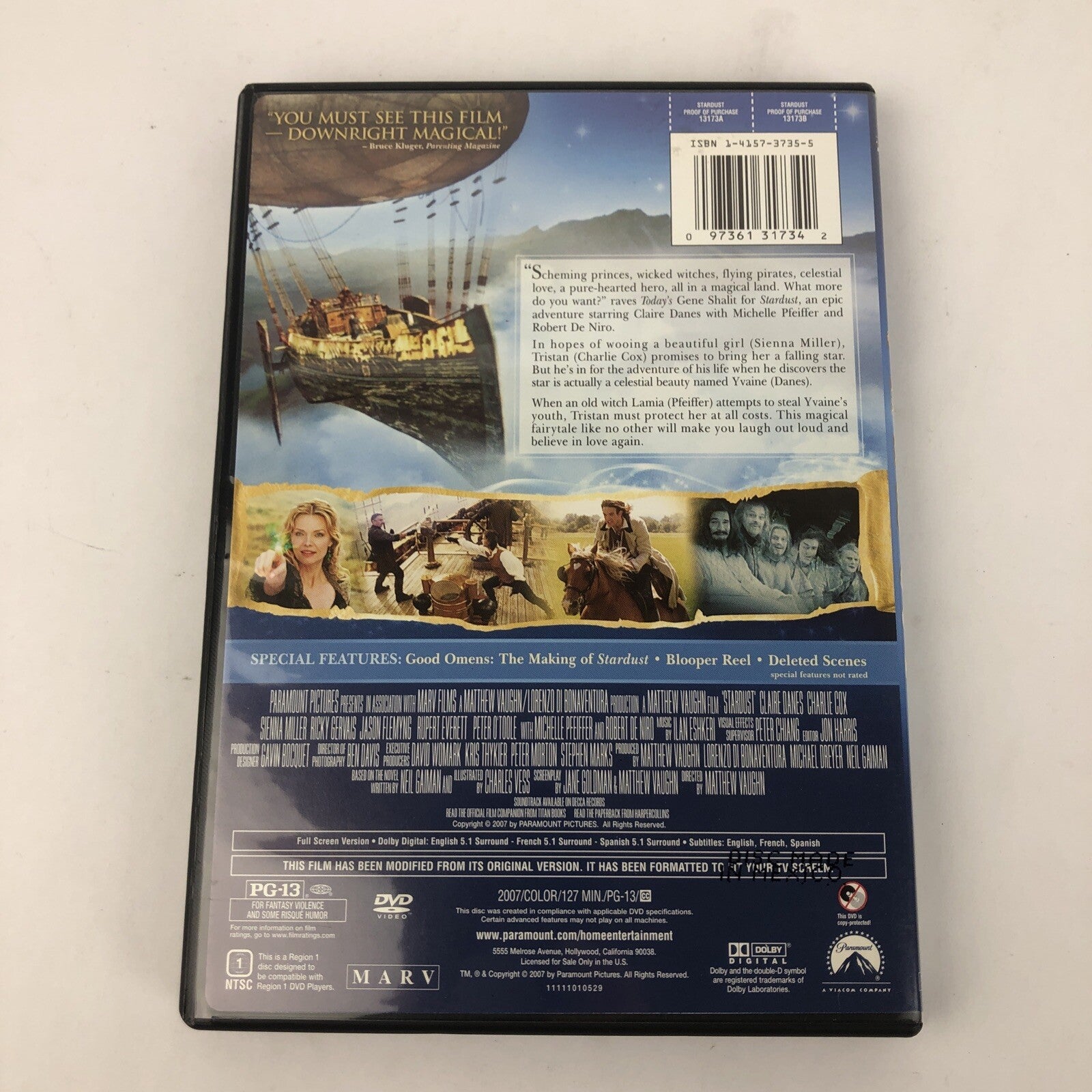 Stardust (DVD, 2007) Robert De Niro Michelle Pfeiffer Claire Danes - Mint Disc