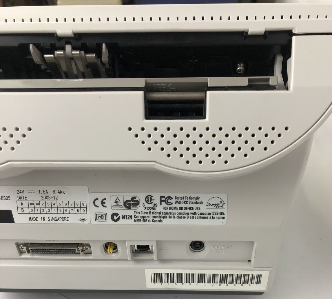 Fujitsu fi-5220C Color Flatbed ADF Duplex Document / Image Scanner w Power Cord