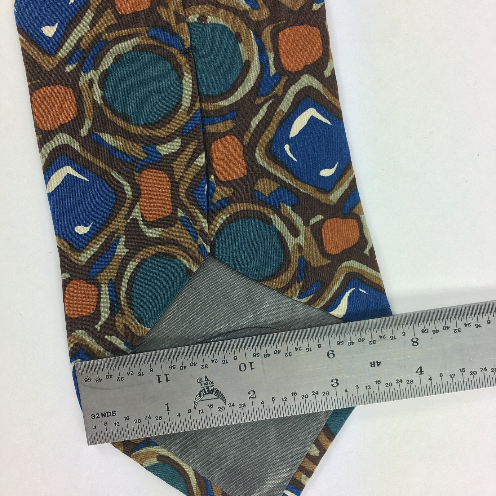 Genuine Oleg Cassini 100% Silk Handmade Stylish Formal/Casual Tie Multi Coloured