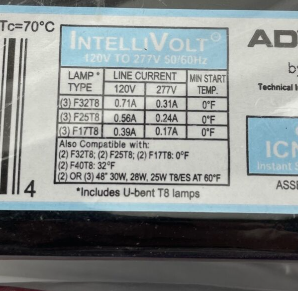 Lot of 2 x Brand New Philips Advance IntelliVolt Centium ICN-3P32-N - LOOK