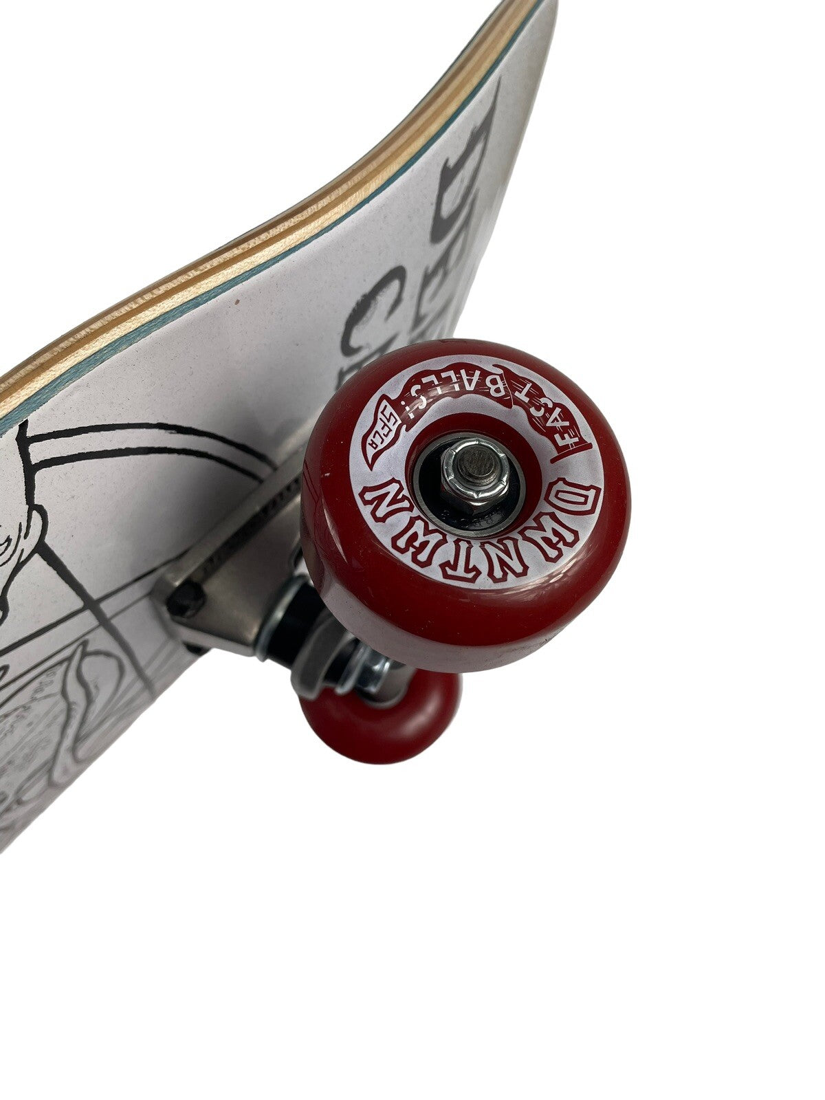 Death Skateboards Calow Gate Skulls complete skateboard 8.9 x 32.5-inch pool shape with ready-to-ride setup.