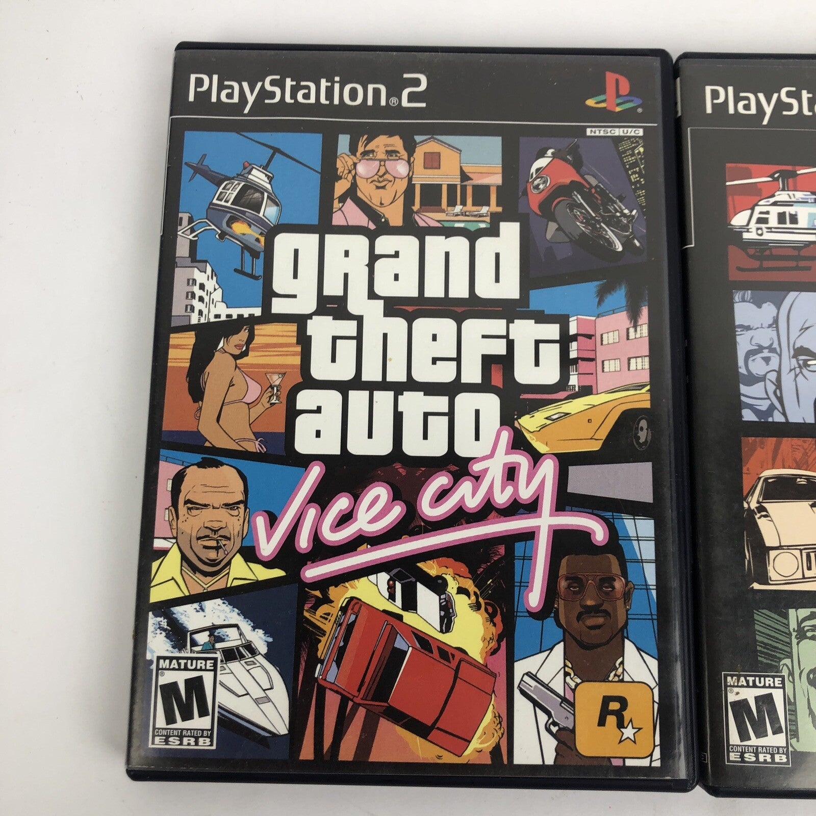Grand Theft Auto III + GTA Vice City PS2 PlayStation 2 Includes 1 Manual - LOOK