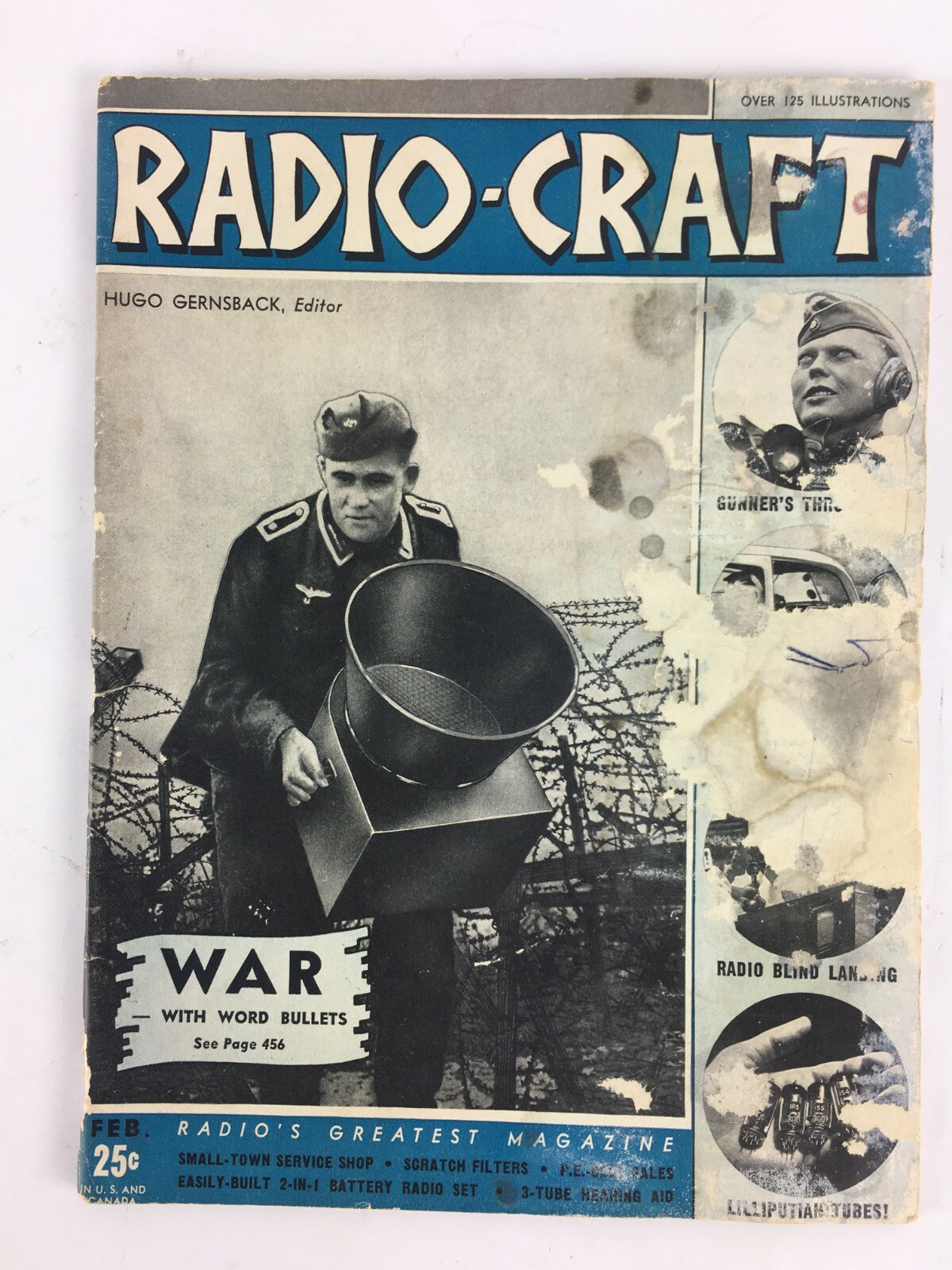 February 1940 Radio Craft Hugo Gernsback Magazine War Word Bullets Radio Blind