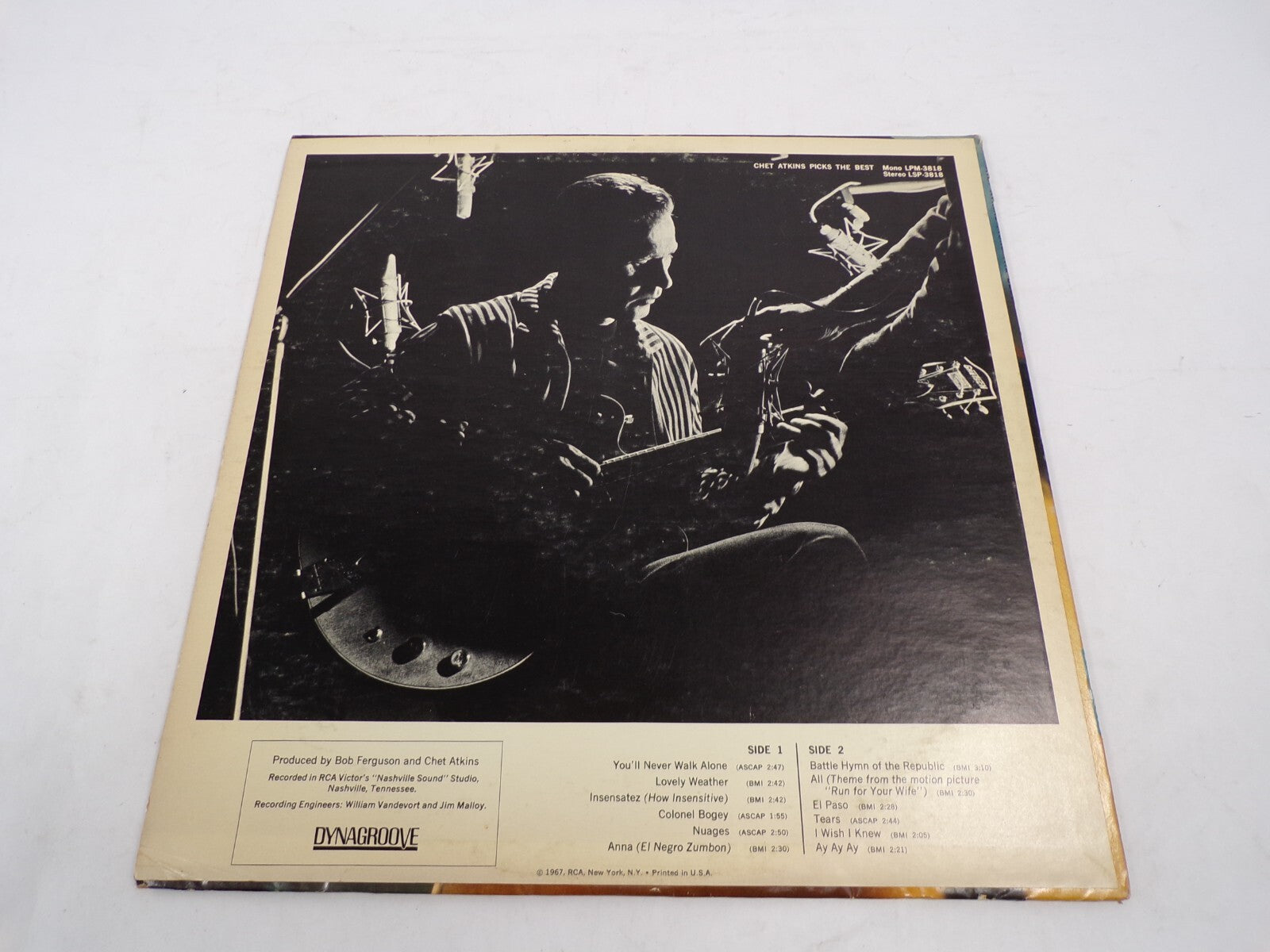 ChetAtkinsPicks The Best Bob Ferguson Nasheville Sound Dynagroove Vinyl Record