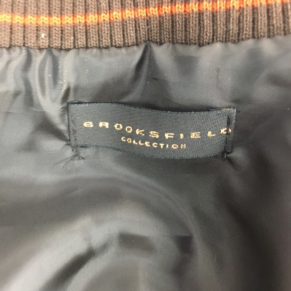 Brooksfield Mens Layered Jacket Brown Orange Blazer Quilted Button Zip Italy 44