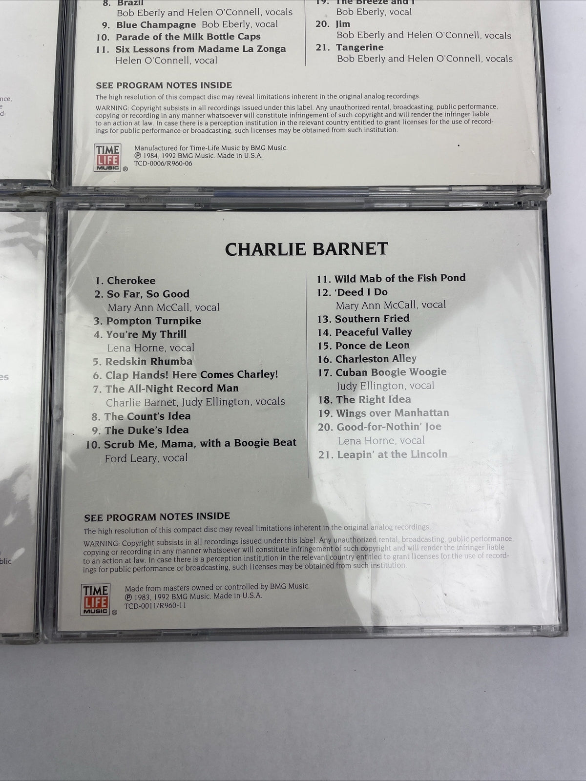 Lot of 6 x Time-Life Big Bands Sealed Hype Stickers Crosby Brown Dorsey CD #72