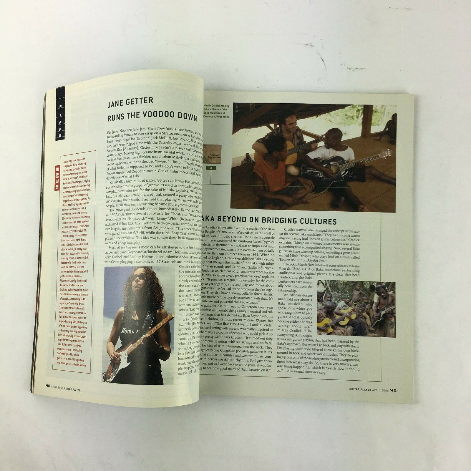 April 2006 Guitar Player Magazine Derek Trucks John McLaughlin Joe Satriani