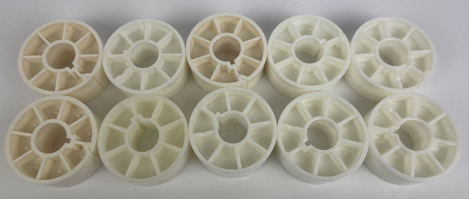 Lot of 10 Hollywood Universal Studios 35mm 3" Diameter Film Core Take-Up Spool