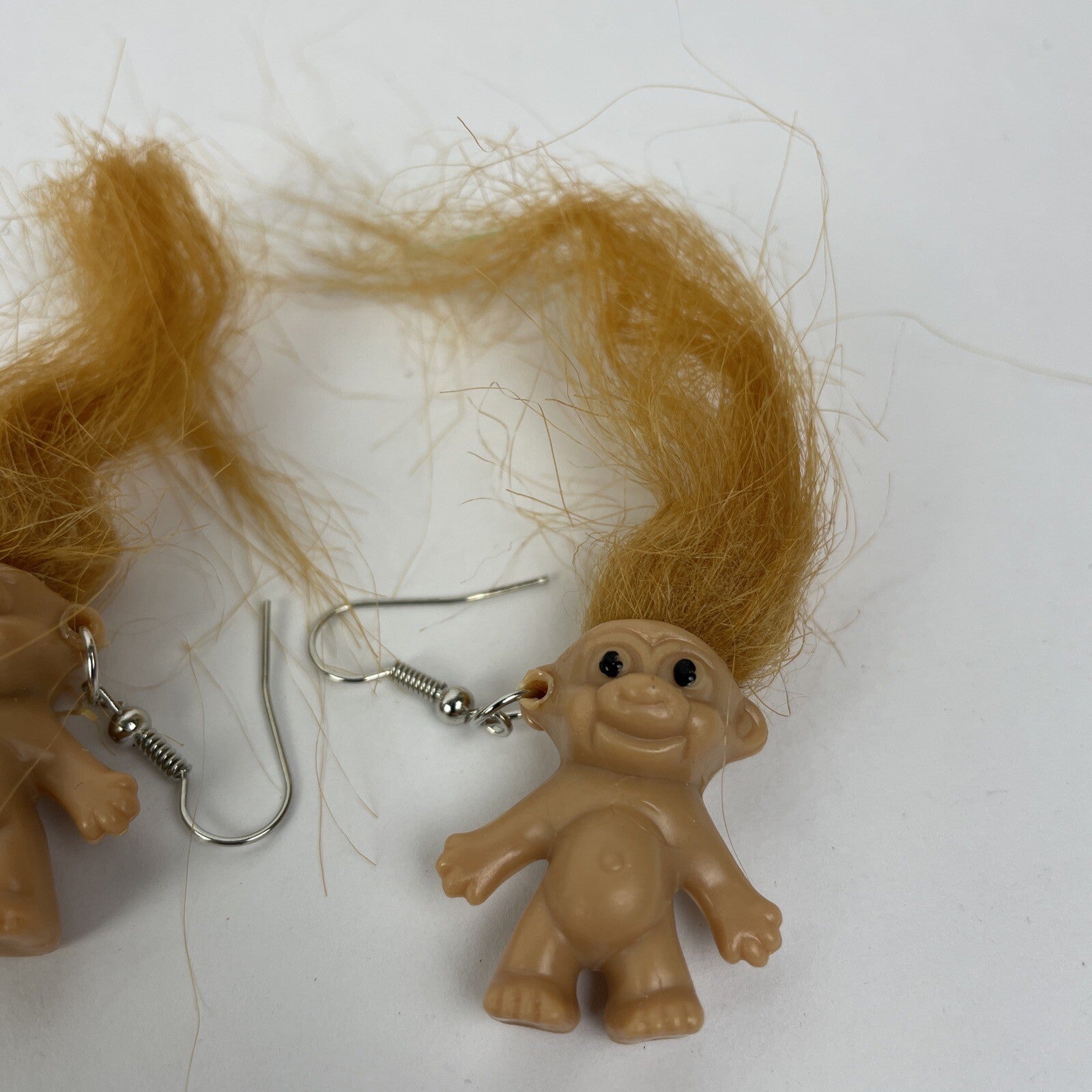 Troll Doll Good Luck All Natural Nude Pierced Earrings Fashion Jewelry - LOOK