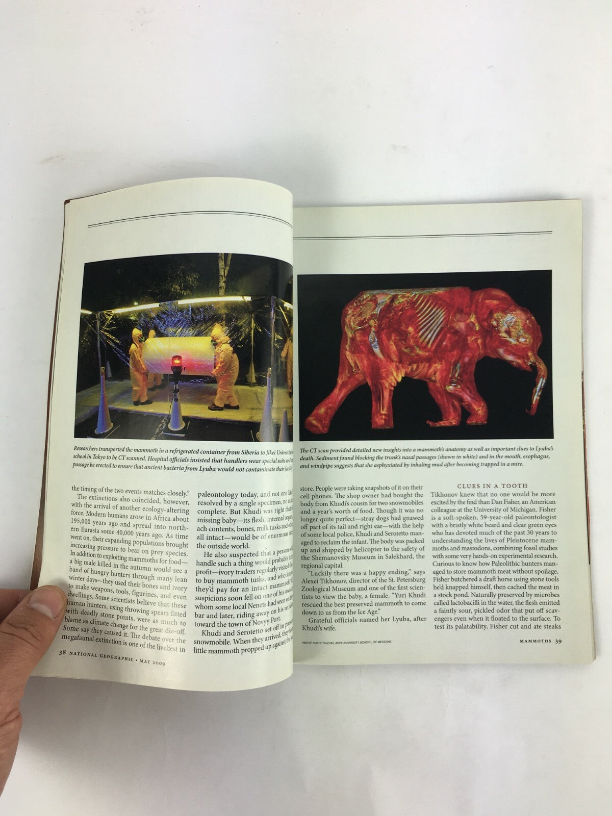 May 2009 National Geographic Magazine Ice Baby Secrets of a Frozen Mammoth