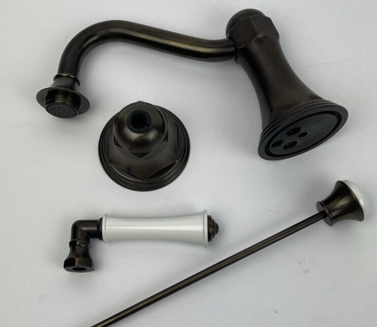 Rubinet Faucet Co. Widespread Lavatory Faucet Set with Drain 1ARBRVLTBWH Bronze