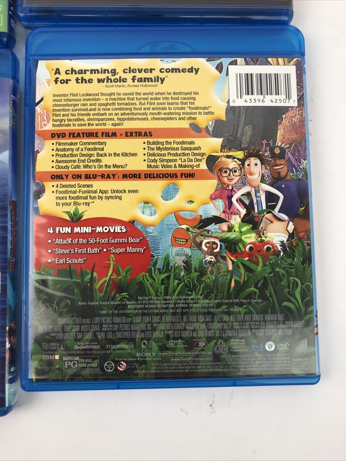 Animated lot of 4 Blu-Ray movies DVD The Croods, Dragon 2, Turbo, C w a C o M 2