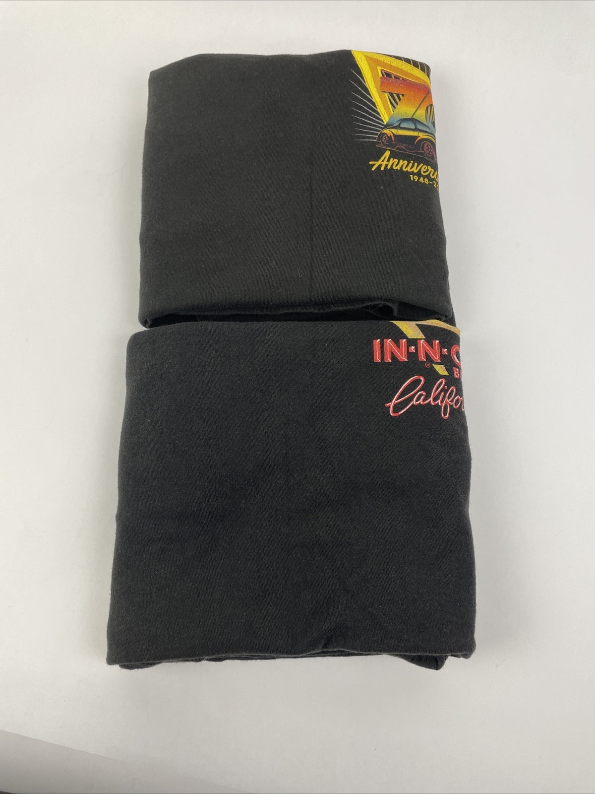 Lot of 2 x Vintage In N Out Burger California Shirt Adult XXL Black Fast Food