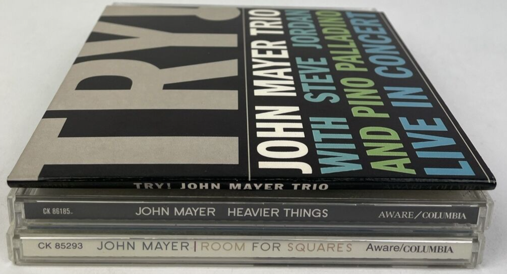 3 x John Mayer CD Lot - Room For Squares - Heavier Things - TRY Live in Concert