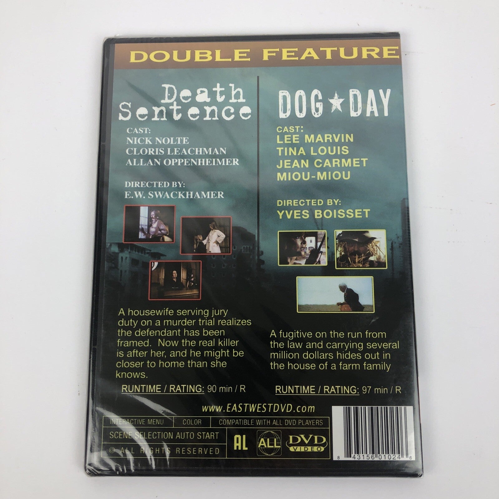 DOG DAY / DEATH SENTENCE NOLTE, MARVIN, MIOU, LEACHMAN DOUBLE FEATURE DVD NEW