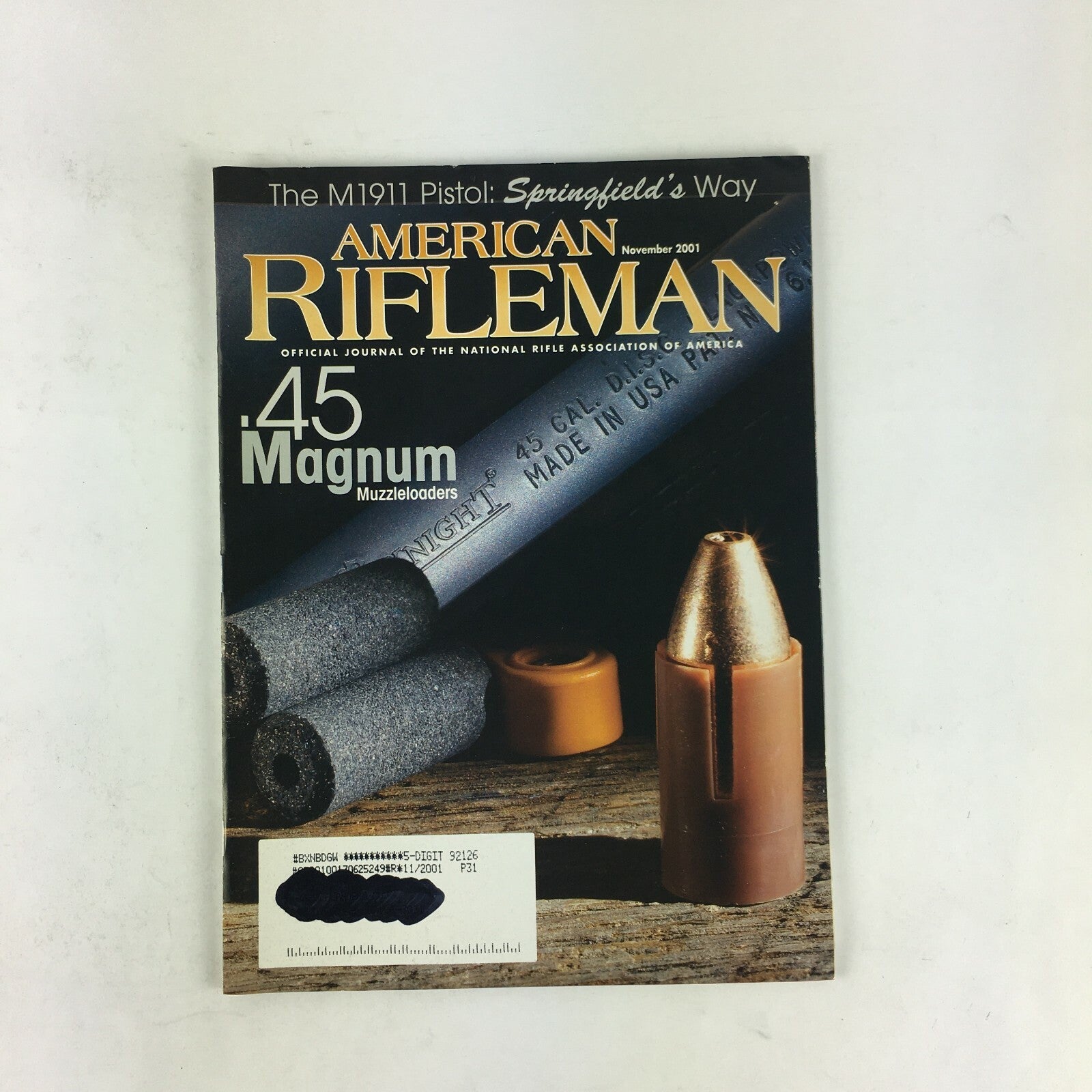 November 2001 American Rifleman Magazine .45 Magnum The M1911 Pistol Springfield