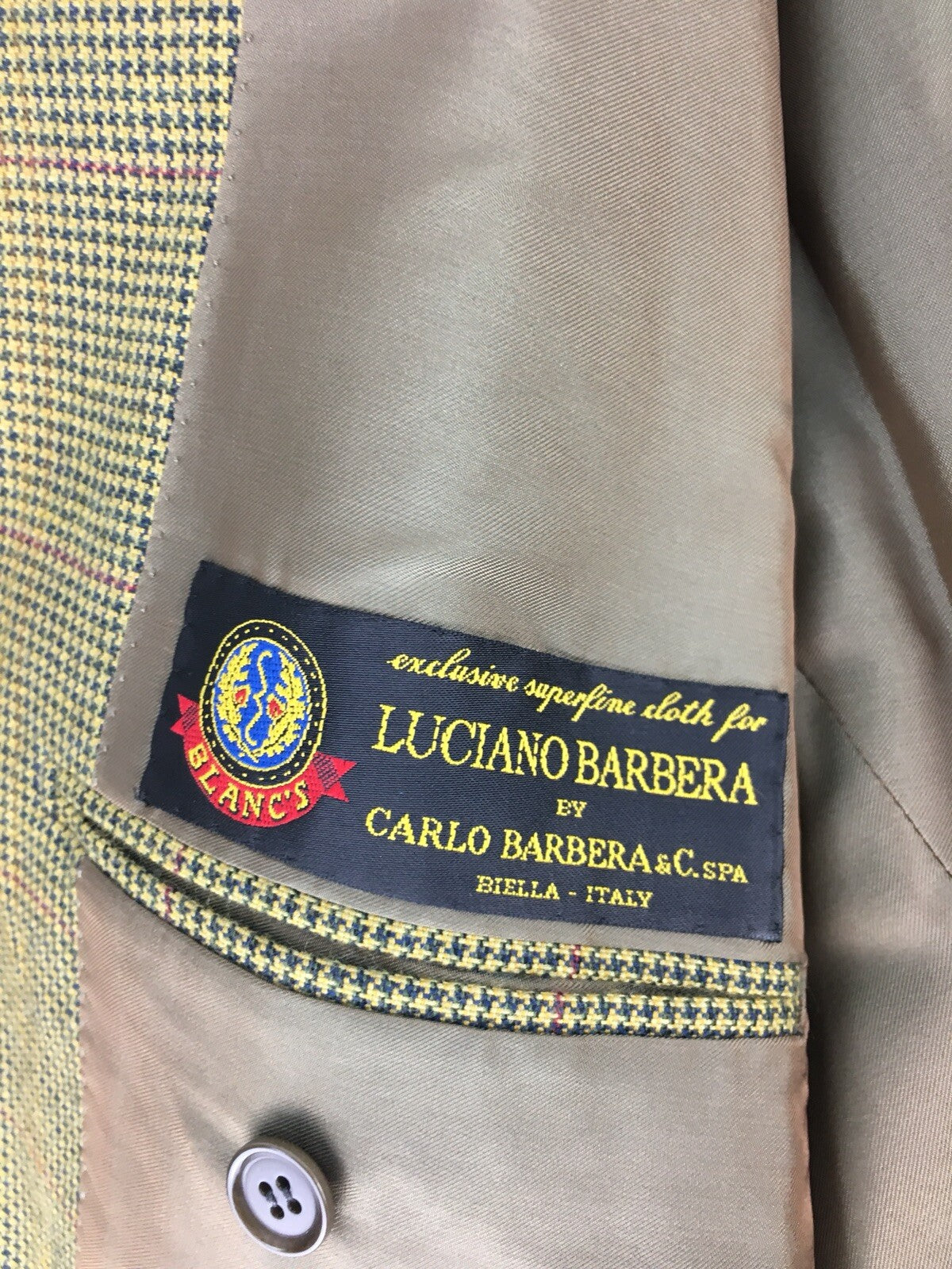 Luciano Barbera 3 button Cashmere sport coat 54 IT made in Italy