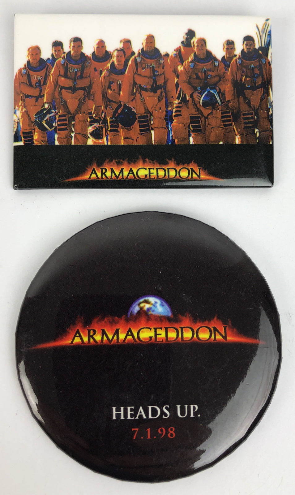 Armageddon Collectors Series 11 Movie Button 1998 Touchstone Pictures Heads Up