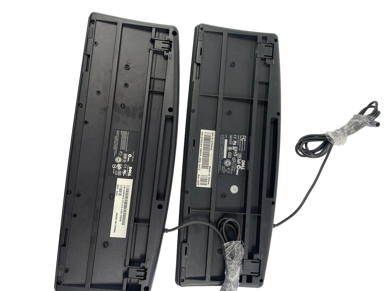 Lot of 2 DELL PS/2 US 104-Key PC Windows Desktop Keyboard Black RT7D20 SK-8110