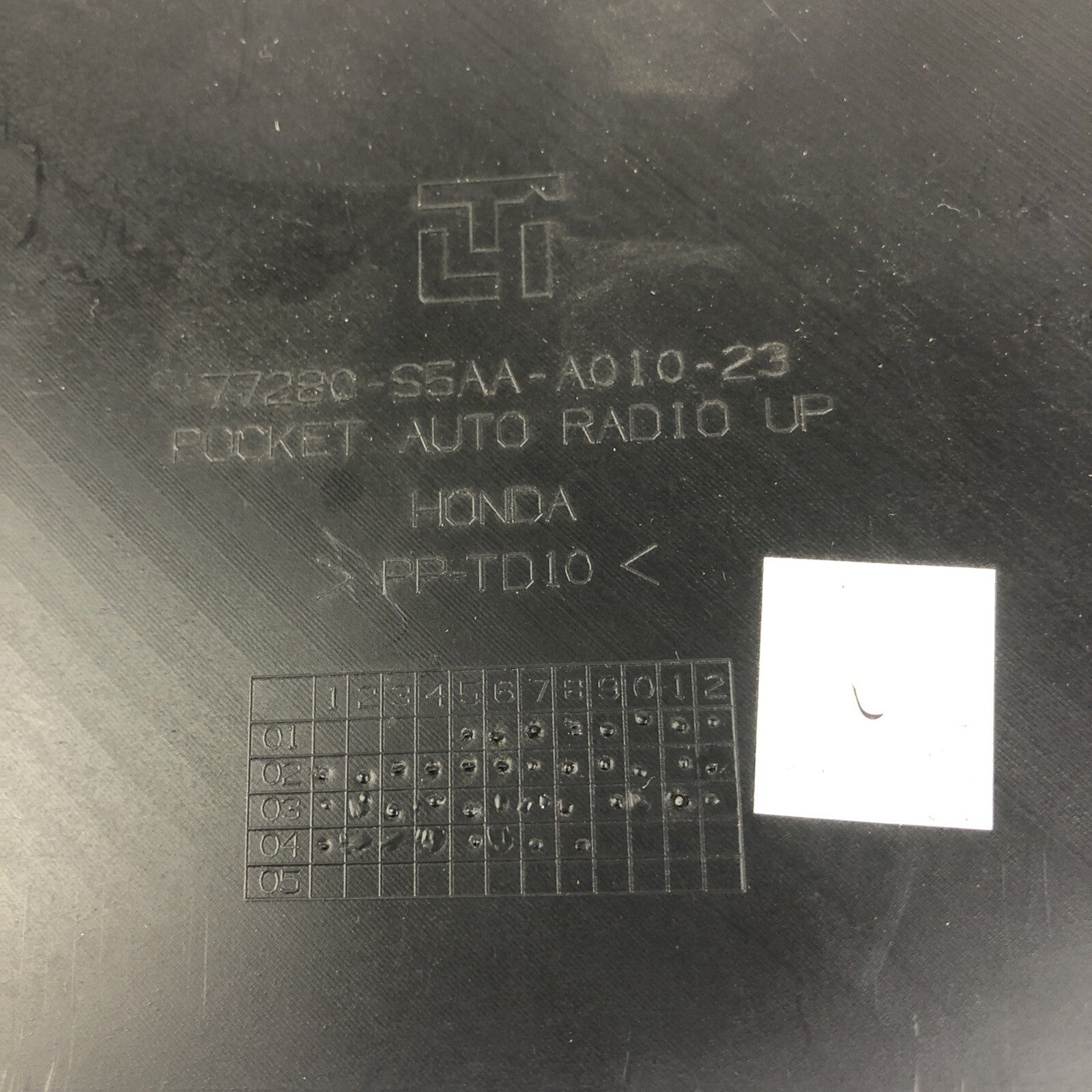 Honda Civic CD pocket radio assembly 77280-S5A-A010-23 OEM storage tray 2001-2005