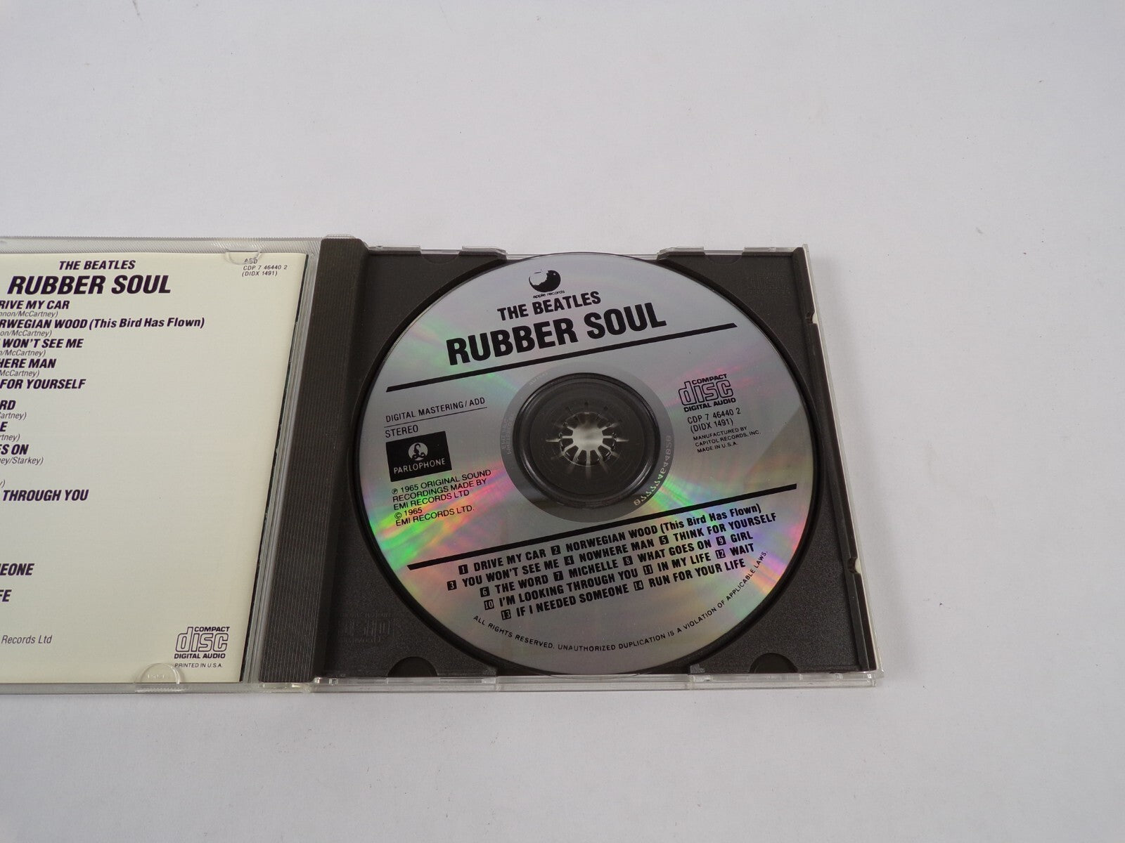 Rubber Soul The Beatles Drive My Car Norwegian Wood You Won't See Me Now CD#46