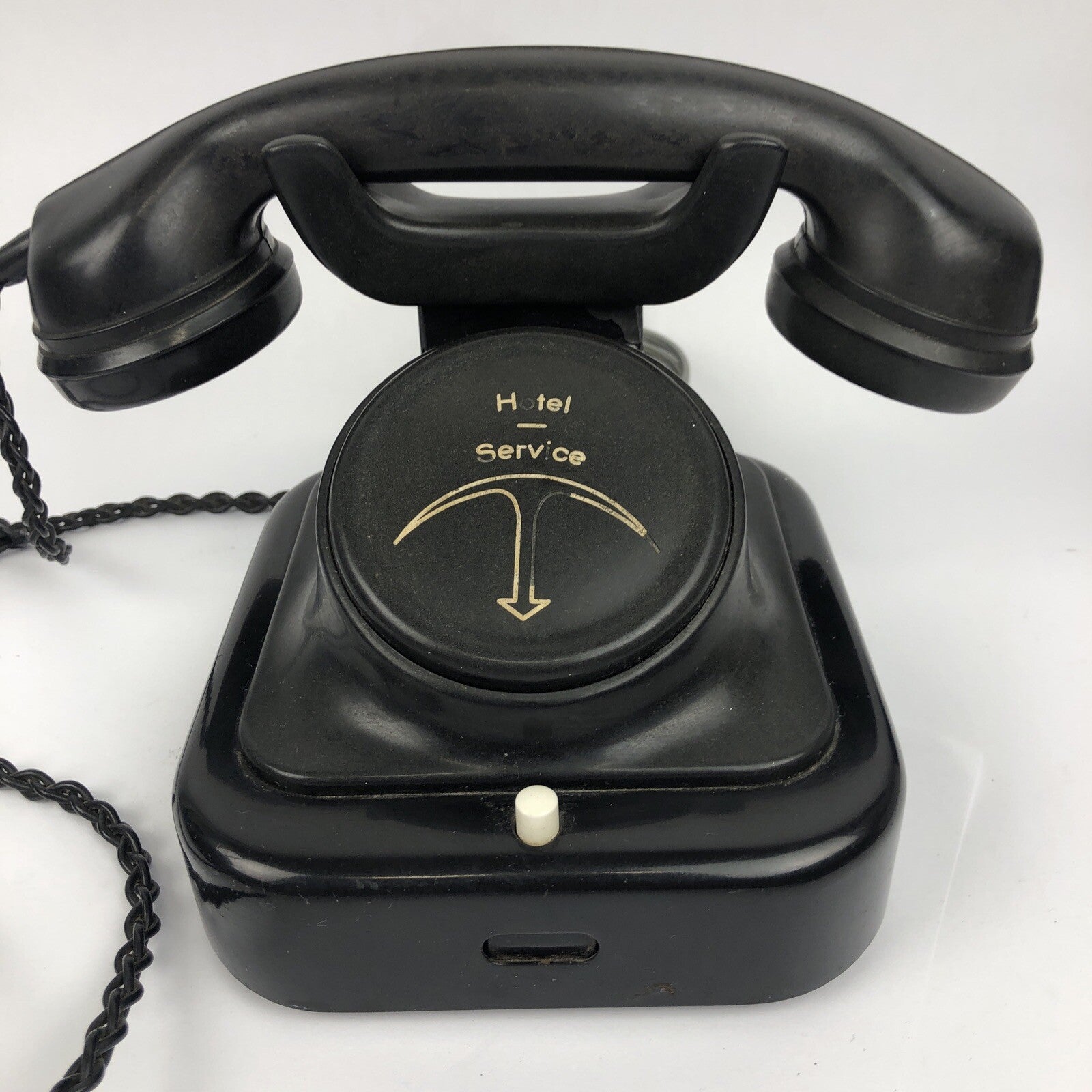 Antique Vintage Guest Hotel Service Telephone Phone Red Light Valet Room Service