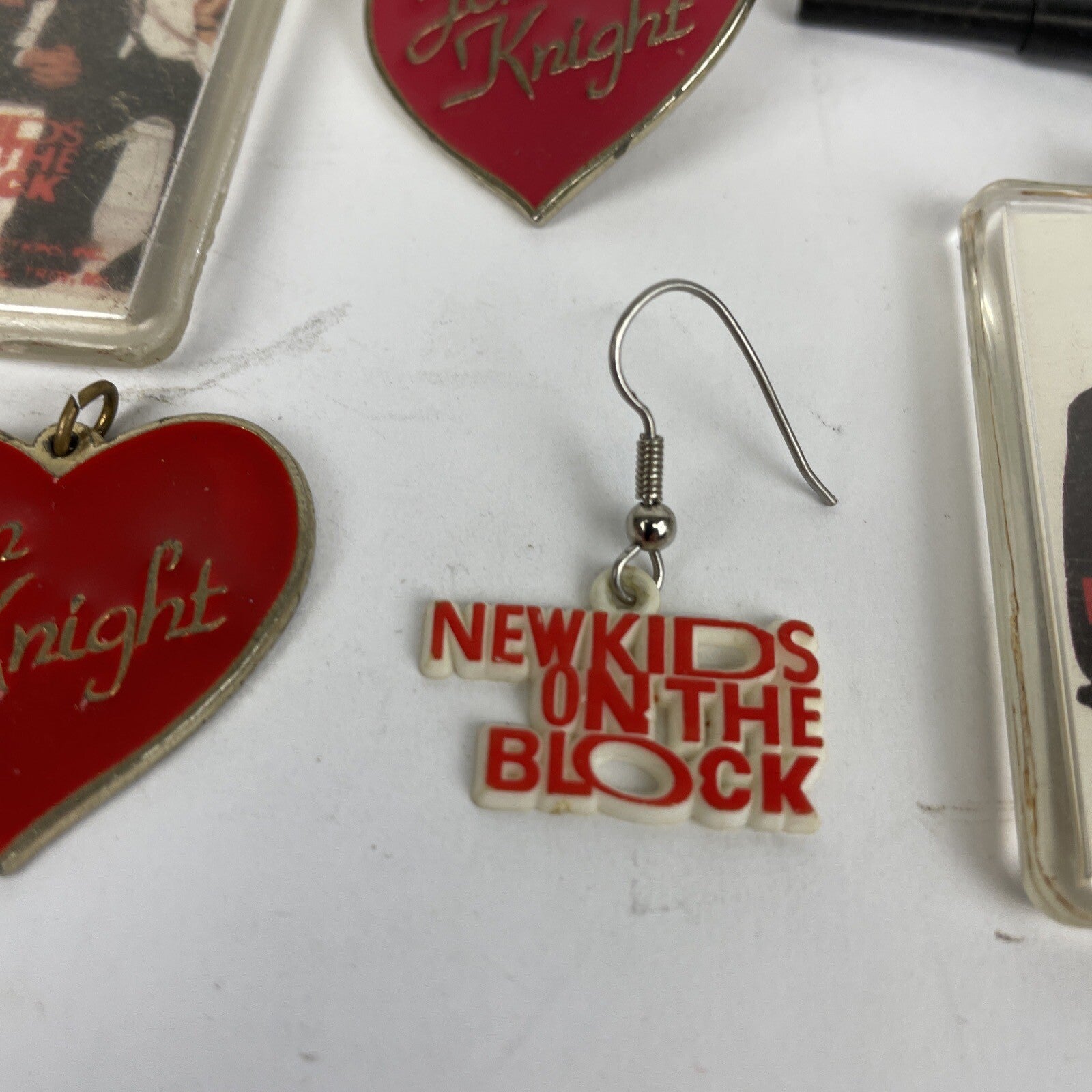 Lot of 45 New Kids On The Block buttons pins keychain and vintage NKOTB collectibles from the 90s and Y2K era