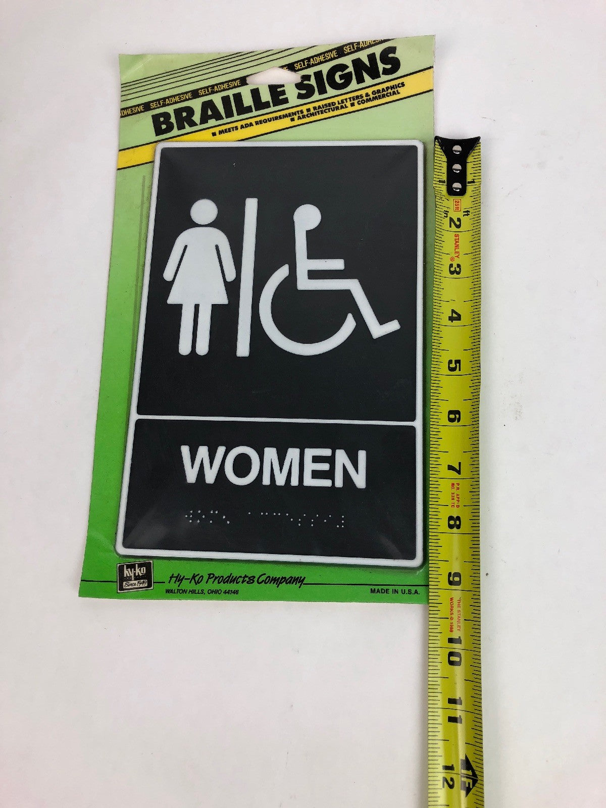FSTSHP NEW HY-KO PRODUCTS -DB-2 - RESTROOM SIGN - WOMEN & WHEELCHAIR ( 1 PK )