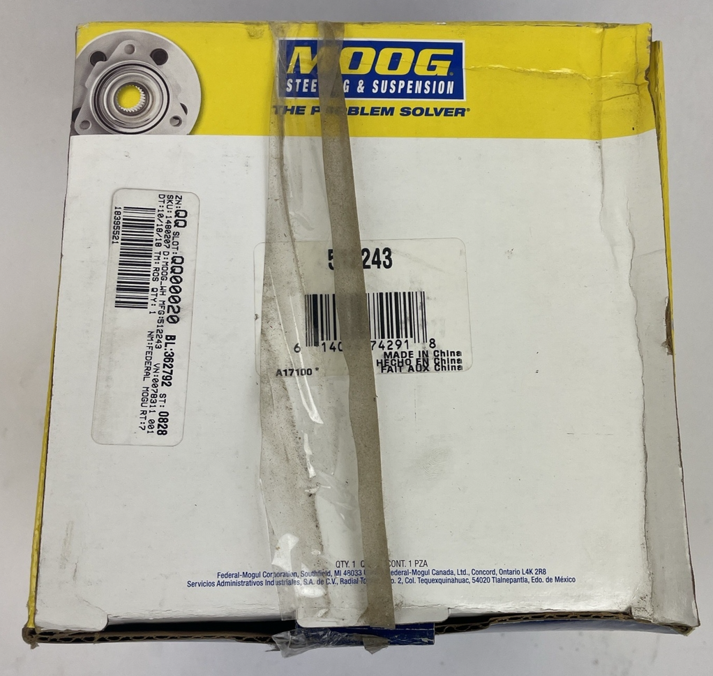 MOOG 512243 Rear Wheel Hub Bearing Assembly Cadillac STS / SRX / CTS