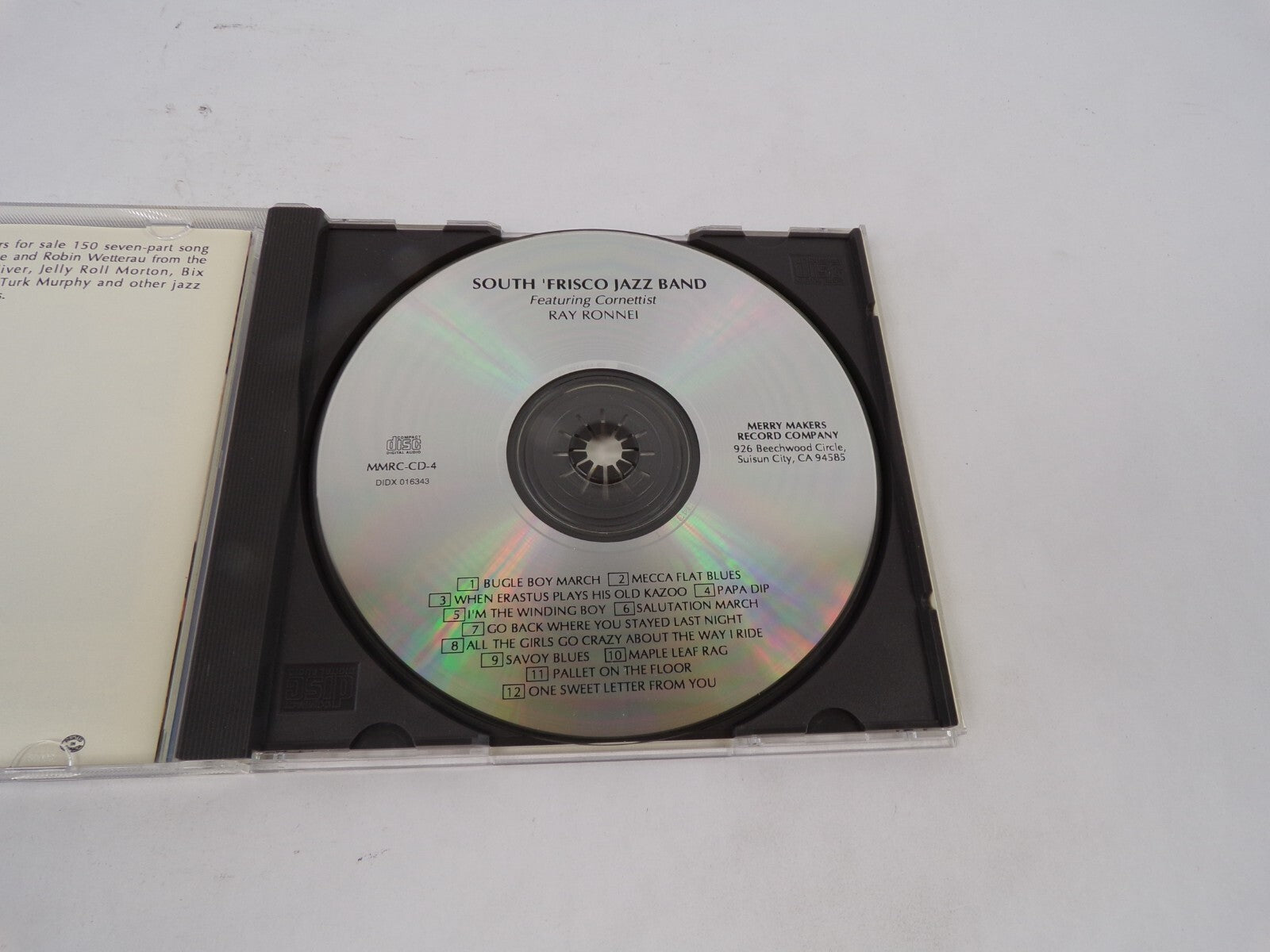 South Frisco Jazz Band Featuring Conettist Ray Ronnei Bugle Boy March CD#68