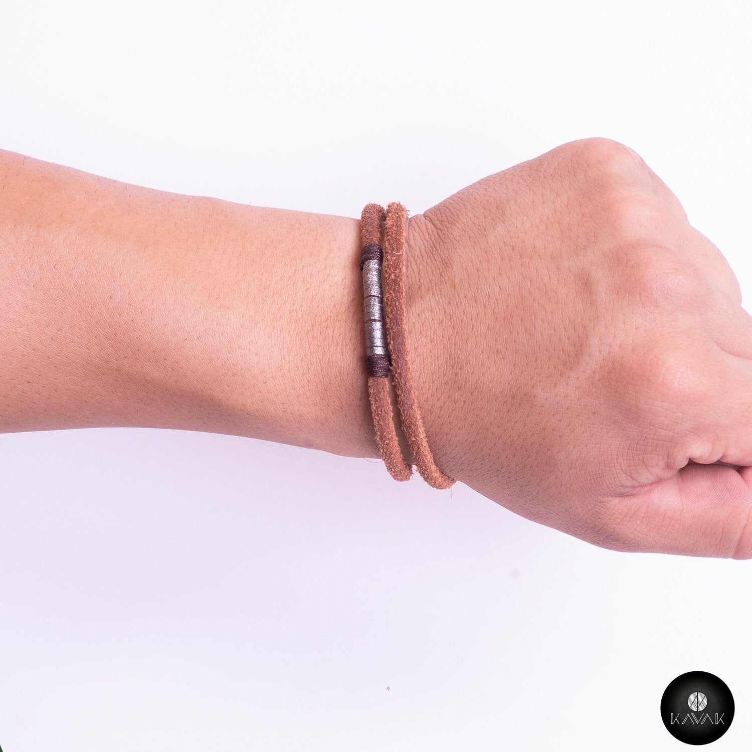 Kavak - Handmade Earthy Leather Adjustable Women's Bracelet
