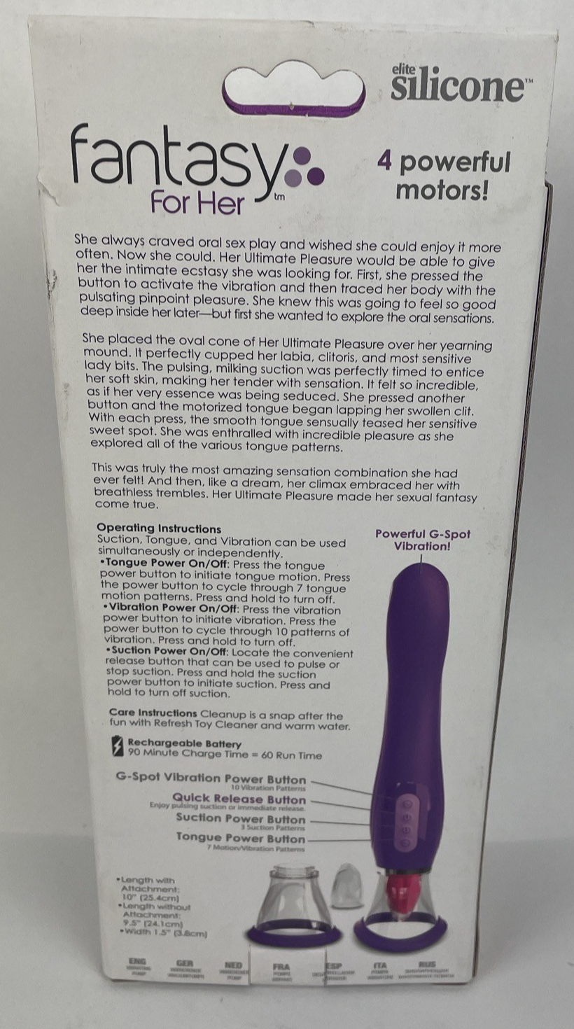 Fantasy For Her silicone stimulator with suction and vibration functions